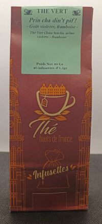 20 infusettes Thé vert Violette, framoboise 30g
